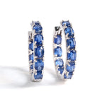 Classic design Natural blue Kyanite earrings 925 silver fine jewelry light luxury elegant birthday gifts for women and girls
