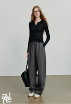 Autumn Elastic Waist Sweatpants – Women’s Wide-Leg Straight Cotton Sports Pants