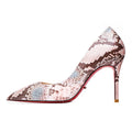 Elegant Woman Heel Shoes Serpentine pattern Pointed Toe Shallow High Heels Red Shiny Bottoms Pumps Luxury Designer Women's Shoes