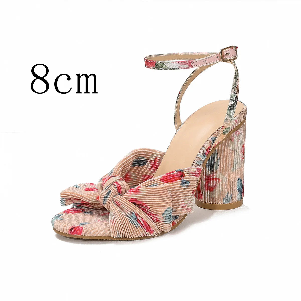 Cute Bow High Heel Sandals – Round Heel Formal Party Shoes for Wedding & Parties