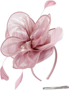 Fascinator Hats for Women  -  Feather Headwear for Tea Parties, Kentucky Derby, Weddings & Church Events