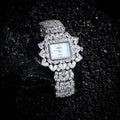 19cm Women's Full Crystal Watch  AAA Cubic Zirconia Wedding Party Jewelry | Japan Movement