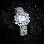 19cm Women's Full Crystal Watch  AAA Cubic Zirconia Wedding Party Jewelry | Japan Movement
