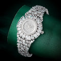 19cm Women's Full Crystal Watch  AAA Cubic Zirconia Bracelet Watch for Wedding Party Jewelry | Japan Movement | Waterproof