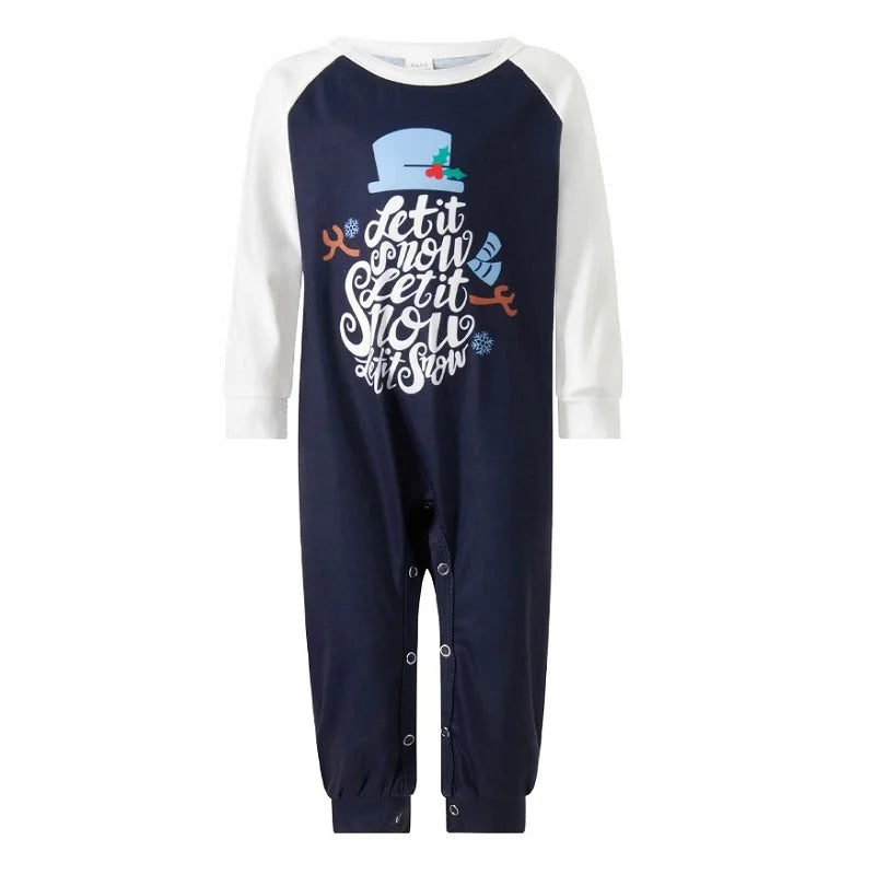 Blue Christmas Matching Family Pajamas – Mom, Dad, Kids & Baby