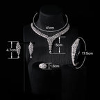 Bridal Luxury Elegant Necklace Set for Women  Cubic Zirconia Wedding Jewelry Set for Brides & Accessories
