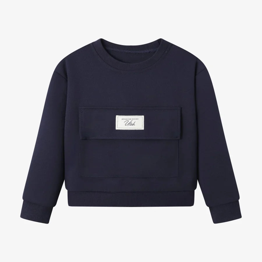 Family Matching Corduroy and Sweatshirt Outfits for Kids