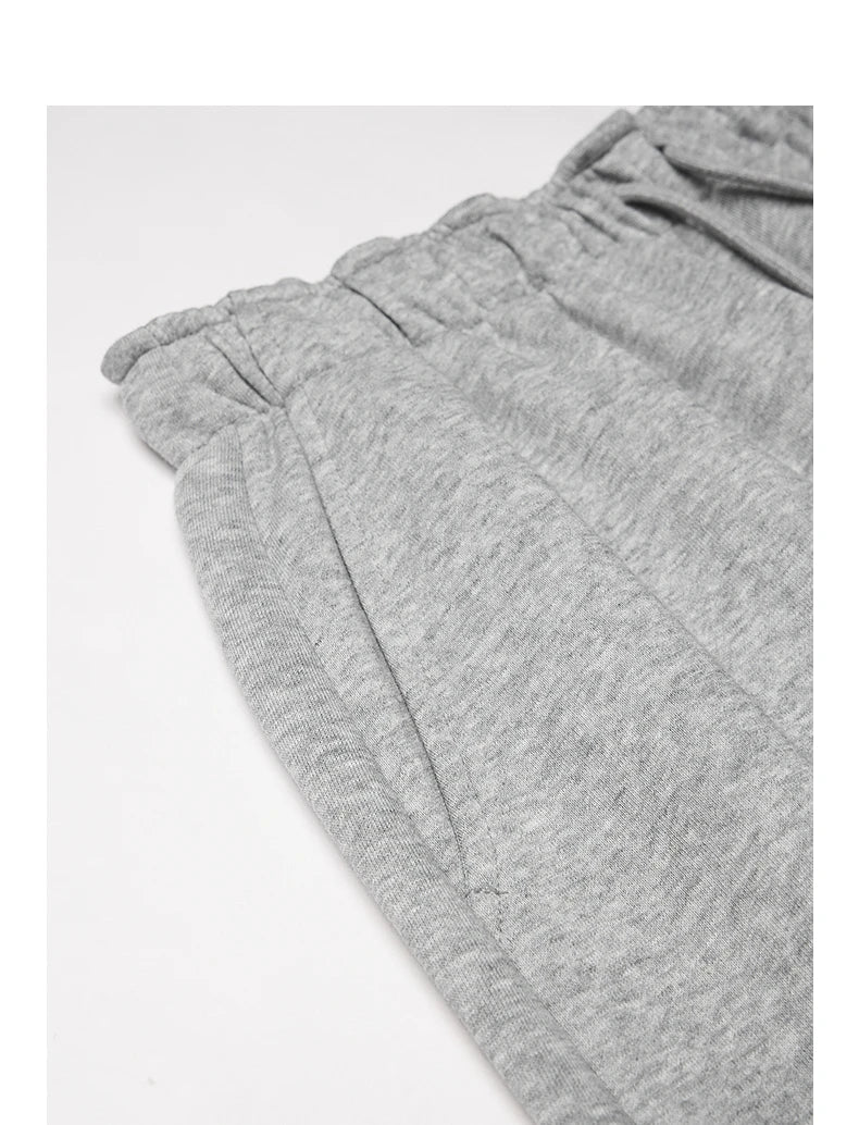 Autumn Elastic Waist Sweatpants – Women’s Wide-Leg Straight Cotton Sports Pants