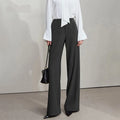 Elegant Minimalist Office Wide Leg Pants – Women’s Luxury Casual Loose Straight Trousers 2025 New Collection