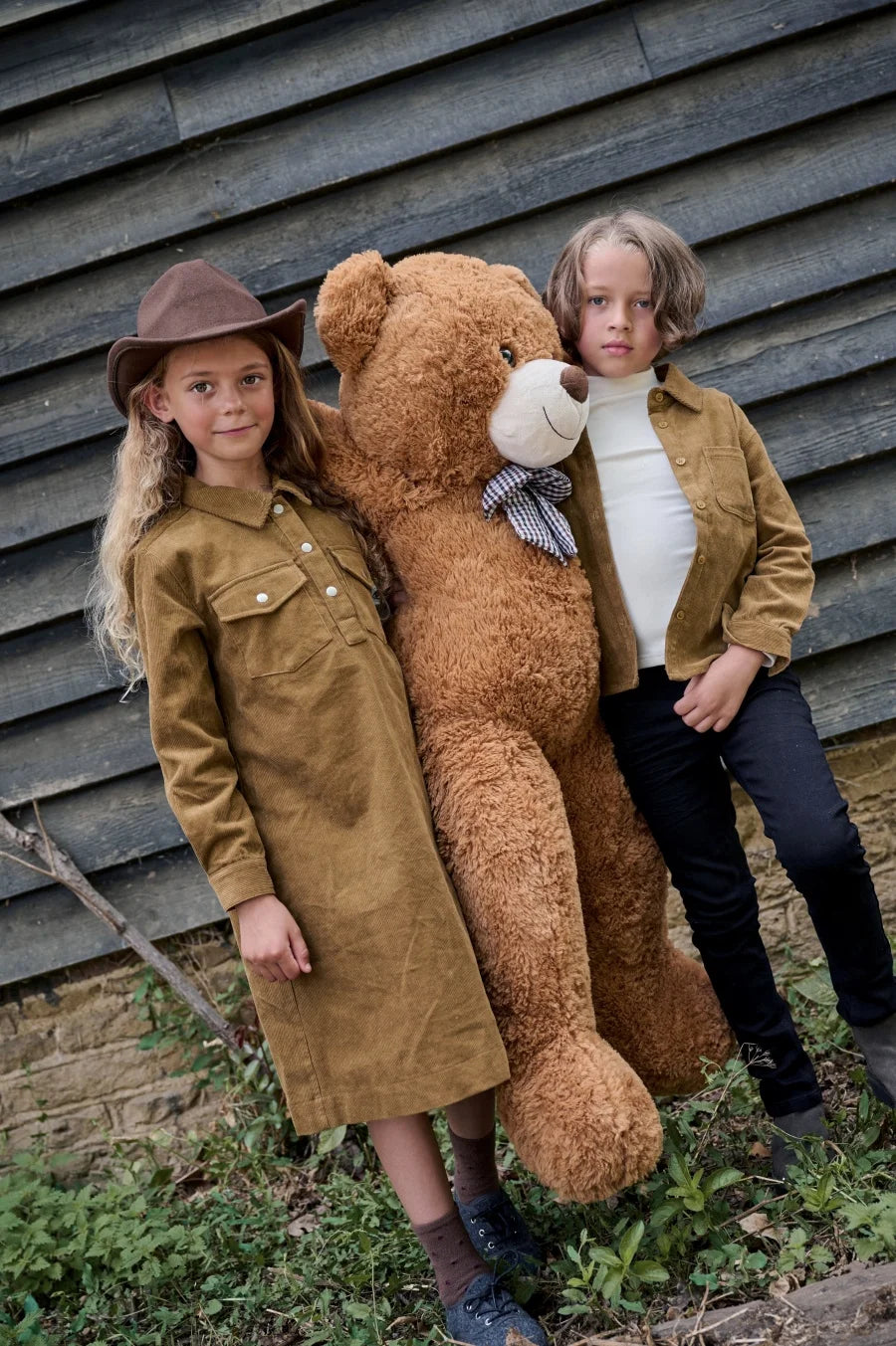 Family Matching Corduroy and Sweatshirt Outfits for Kids