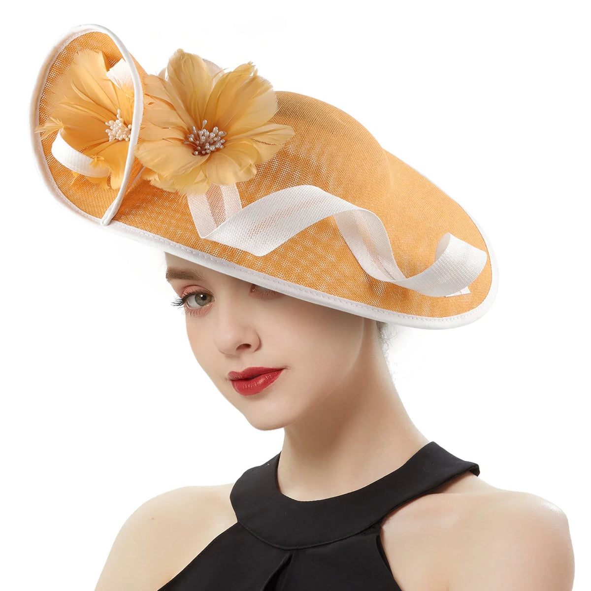 Christmas Sinamay Fascinator Perfect Wedding Hat Unique Derby Party Hat Fashion Church Hats Bride Headband Fascinators for Women