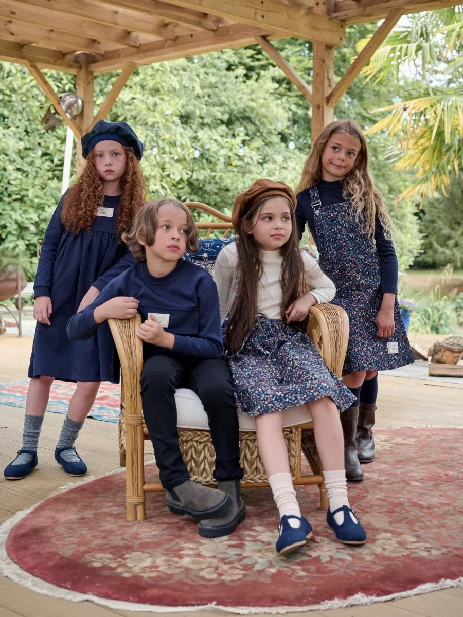 Family Matching Corduroy and Sweatshirt Outfits for Kids