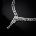 Bridal Luxury Elegant Necklace Set for Women  Cubic Zirconia Wedding Jewelry Set for Brides & Accessories