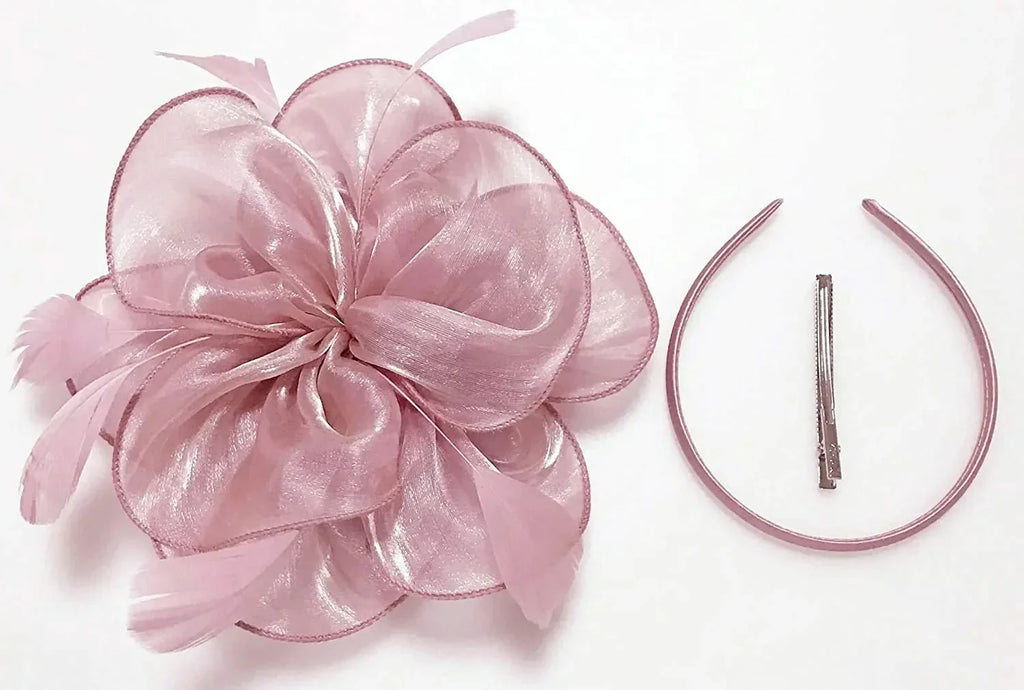 Fascinator Hats for Women  -  Feather Headwear for Tea Parties, Kentucky Derby, Weddings & Church Events