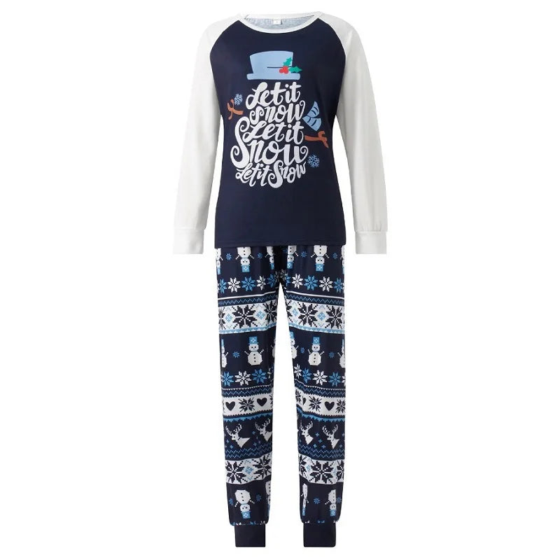 Blue Christmas Matching Family Pajamas – Mom, Dad, Kids & Baby
