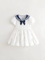 Girls Active Campus Cooling Naval Collar Dresses