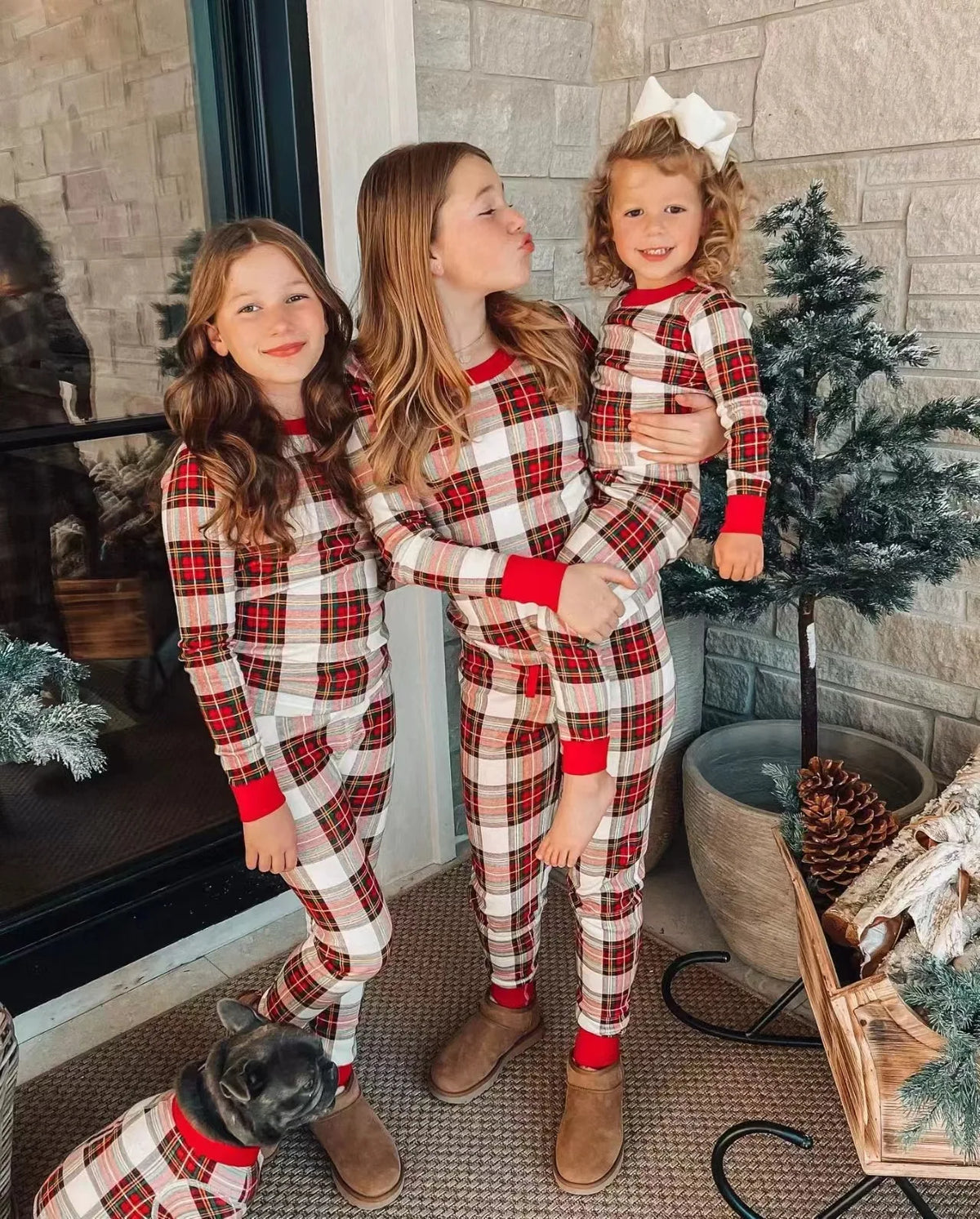 Plaid Matching Family Christmas Pajamas – Mom, Dad, Kids & Baby