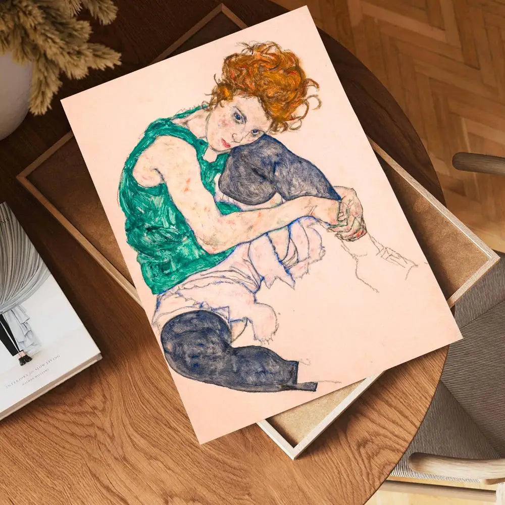 Egon Schiele Body Color Delineation DIY Sticky Poster Whitepaper Prints Posters Artwork Nordic Home Decor