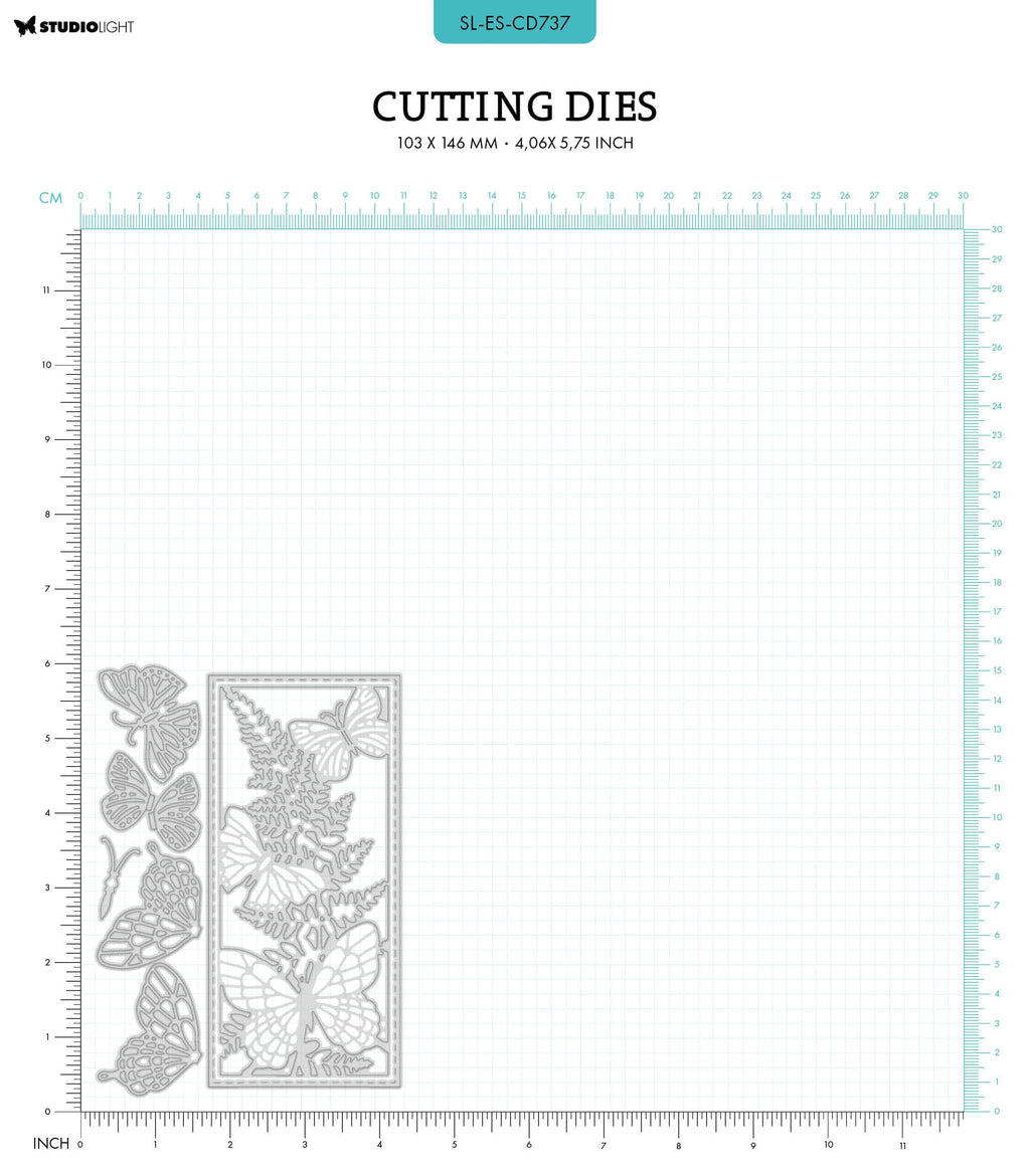 SL Cutting Dies Butterfly Frame Essentials 103x146x1mm 6 PC nr.737