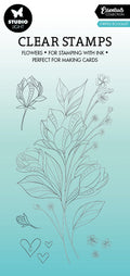 SL Clear Stamp Striped Bouquet Essentials 80x140x3mm 5 PC nr.324