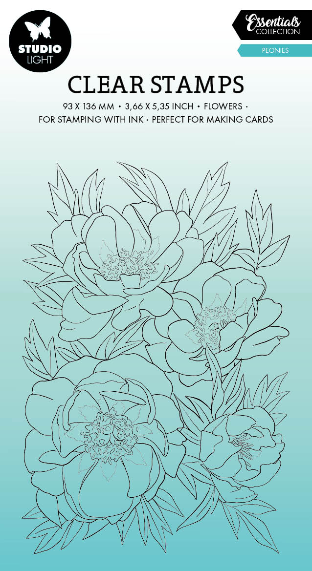 SL Clear Stamp Peonies Essentials 93x136x3mm 1 PC nr.541