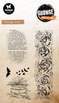 SL Clear Stamp Vintage Roses Grunge Collection 93x136x3mm 4 Pieces