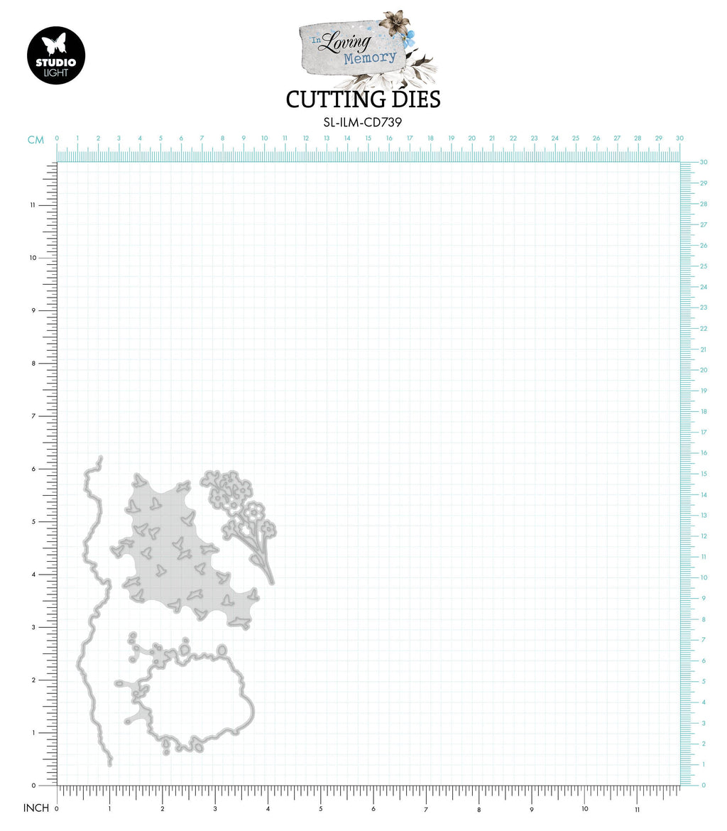 SL Cutting Dies Never Forget In Loving Memory 98x148x1mm 4 PC nr.739