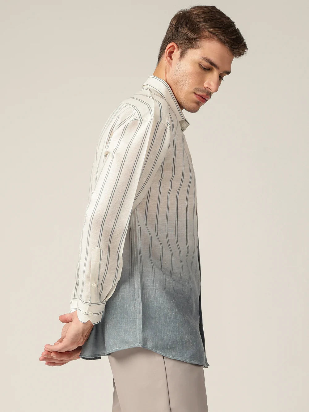 Surat Striped Ombre Dyed Relaxed Fit Everyday Men's Shirt - Multiple Colors Available
