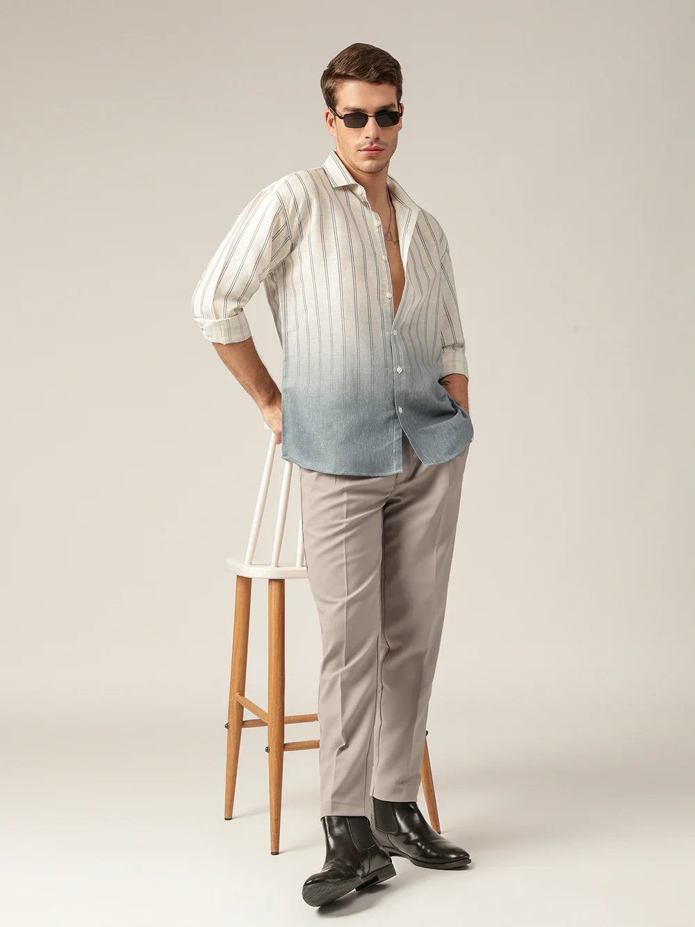 Surat Striped Ombre Dyed Relaxed Fit Everyday Men's Shirt - Multiple Colors Available
