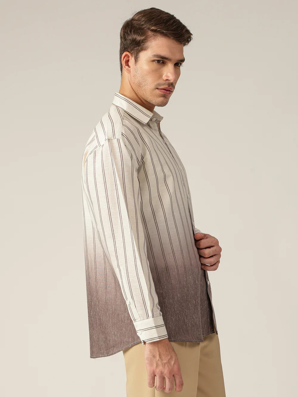 Surat Striped Ombre Dyed Relaxed Fit Everyday Men's Shirt - Multiple Colors Available