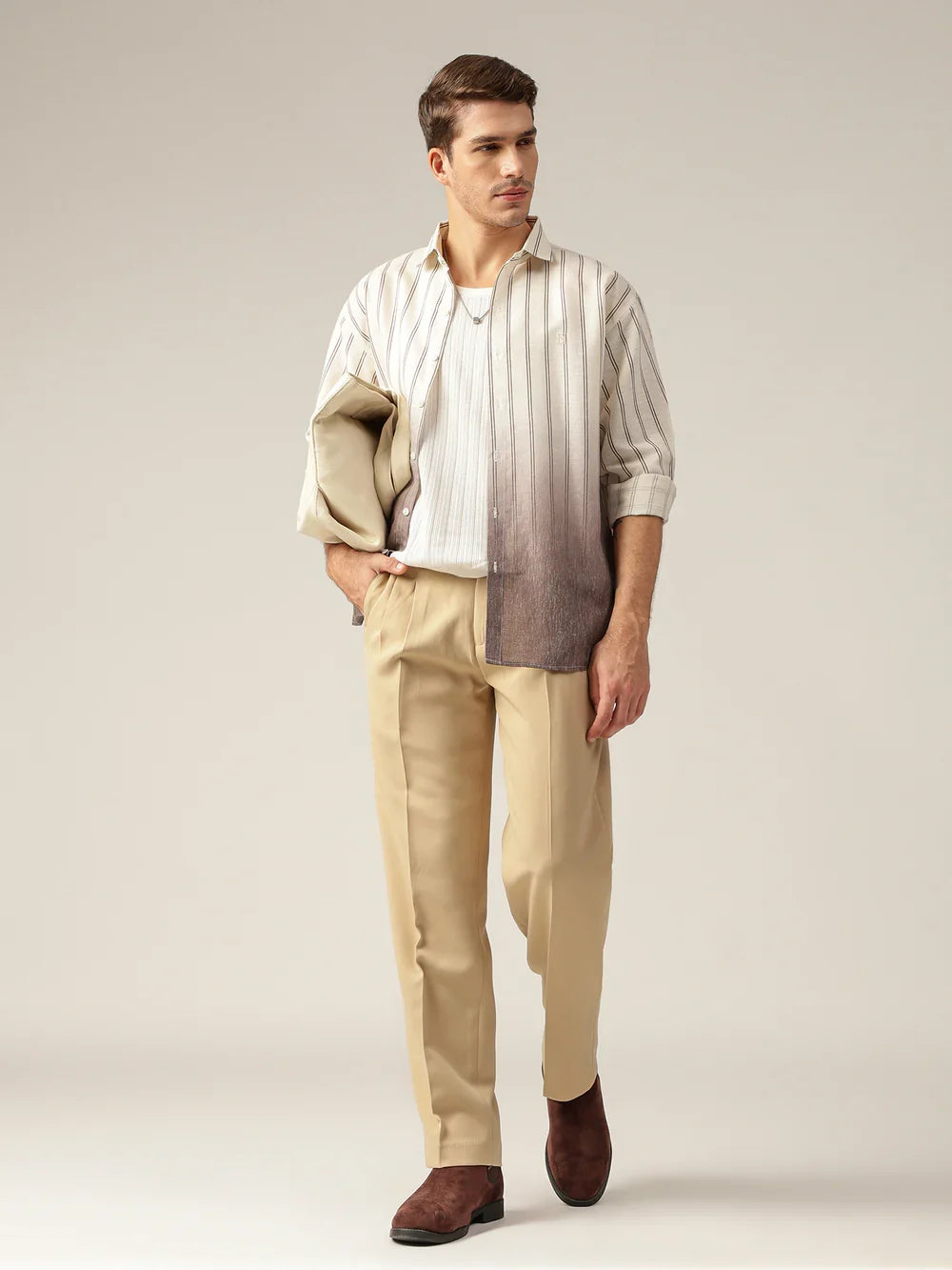 Surat Striped Ombre Dyed Relaxed Fit Everyday Men's Shirt - Multiple Colors Available