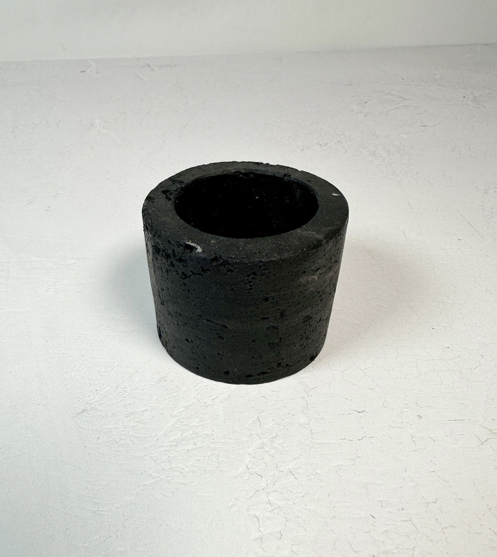 Travertine and Lava Rock Mini Vessel