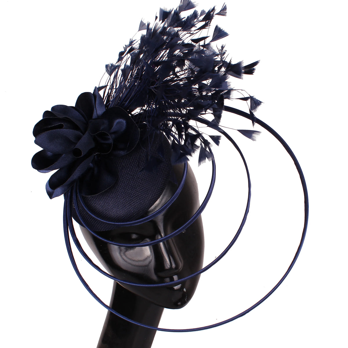 Fashion Sinamay Fascinator Hat  -  Elegant Floral Feather Headpiece for Weddings, Church, and Special Occasions
