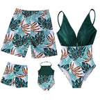 Family Matching, Mother-Daughter Matching Beach Swimwear