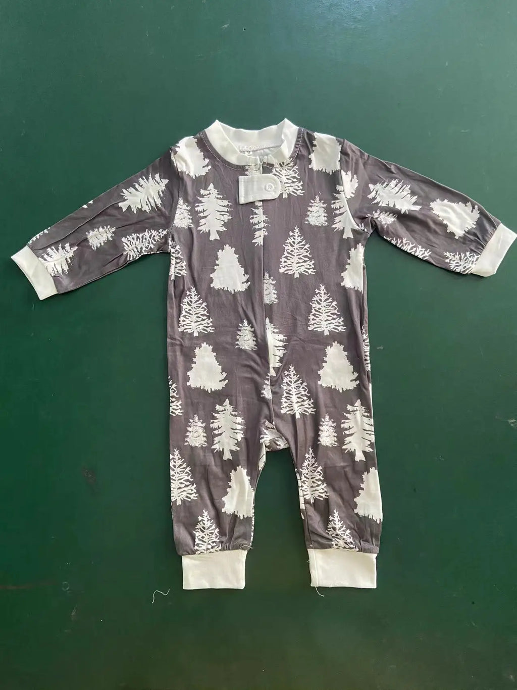 Christmas Tree Print Matching Family Pajamas – Mom, Dad, Kids & Baby