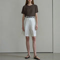 100% Linen High Waist Shorts for Women  -  Solid Color Knee-Length Summer Pants | Casual Streetwear Sale | Pantalones Mujer Verano