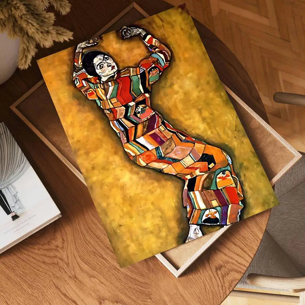 Egon Schiele Body Color Delineation DIY Sticky Poster Whitepaper Prints Posters Artwork Nordic Home Decor