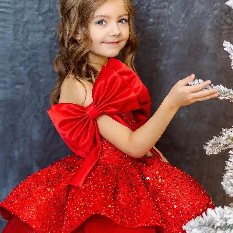 Baby Girl Princess Tutu Dress â€“ Sequins, Tulle, Bow Design for Infants and Toddlers, Perfect for Parties, Pageants, Birthdays, Weddings, and Christmas