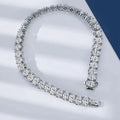 100% 925 Sterling Silver Oval Cut 0.5 CT Lab Sapphire Bangle Bracelet Sparkling Fine Jewelry for Women | Anniversary Gift