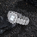 19cm Women's Full Crystal Watch  AAA Cubic Zirconia Wedding Party Jewelry | Japan Movement