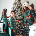 Green Matching Family Christmas Pajamas – Mom, Dad, Kids & Baby