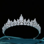 Bridal Headband Wedding Headdress Cubic Zirconia Princess Bride Tiaras Crowns Women Birthday Party Prom Hair Jewelry Hairband