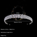 Bridal Headband - Silver Crown for Elegant Wedding Hair Accessories and Bridesmaid Gifts
