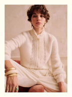 French Design Chic Knitted Cardigan Women'S Spring And Autumn Retro V-Neck Soft Glutinous Long Sleeved Sweater
