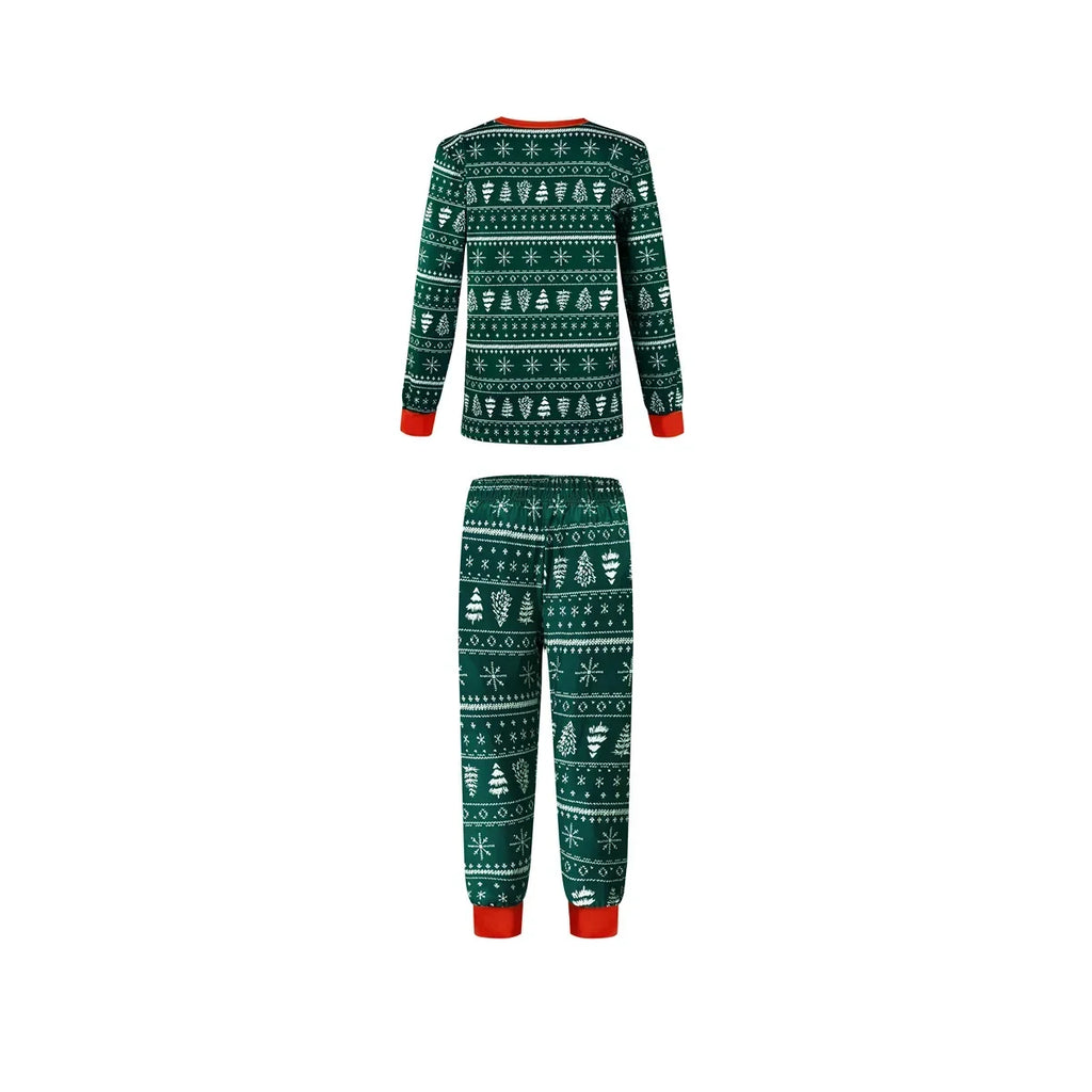Christmas Family Matching Pajamas Set – Allover Print 2-Piece Sleepwear for Mom, Dad, Kids & Baby