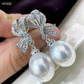 Gorgeous 10-13mm South Sea Drop White Pearl Dangle Earring 925s