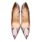 Elegant Woman Heel Shoes Serpentine pattern Pointed Toe Shallow High Heels Red Shiny Bottoms Pumps Luxury Designer Women's Shoes