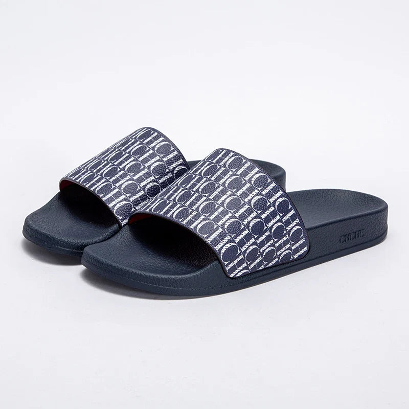 Fashionable Classic Simplicity Women’s Slippers – PVC Material, Letter Print, Outdoor Casual Flat Bottom