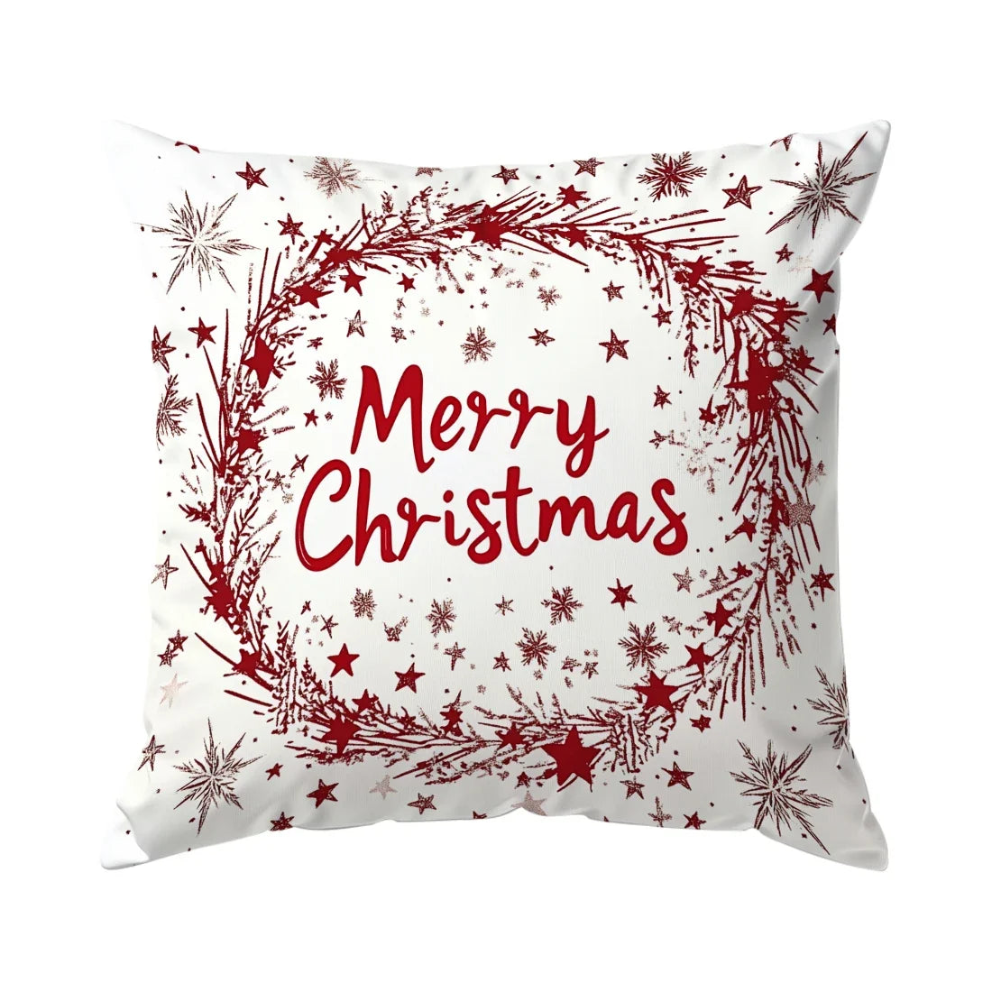 Christmas Snowflake Decorative Pillowcase 45x45cm Woven Polyester