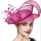 Christmas Sinamay Fascinator Perfect Wedding Hat Unique Derby Party Hat Fashion Church Hats Bride Headband Fascinators for Women
